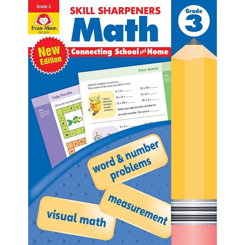 Skill Sharpeners: Math (Grade 3) (Evan-Moor)-Activity: 學習補充 Learning & Supplemental-買書書 BuyBookBook