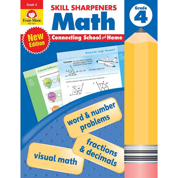 Skill Sharpeners: Math (Grade 4) (Evan-Moor)-Activity: 學習補充 Learning & Supplemental-買書書 BuyBookBook