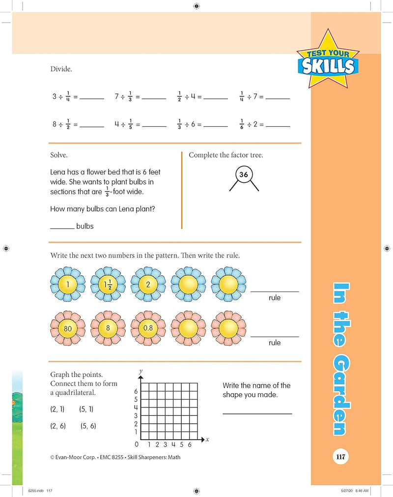 Skill Sharpeners: Math (Grade 5) (Evan-Moor)-Activity: 學習補充 Learning & Supplemental-買書書 BuyBookBook