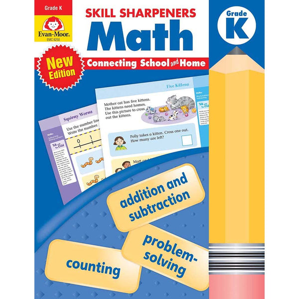 Skill Sharpeners: Math (Grade K) (Evan-Moor)-Activity: 學習補充 Learning & Supplemental-買書書 BuyBookBook