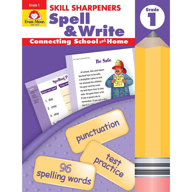 Skill Sharpeners: Spell & Write (Grade 1) (Evan-Moor)-Activity: 學習補充 Learning & Supplemental-買書書 BuyBookBook