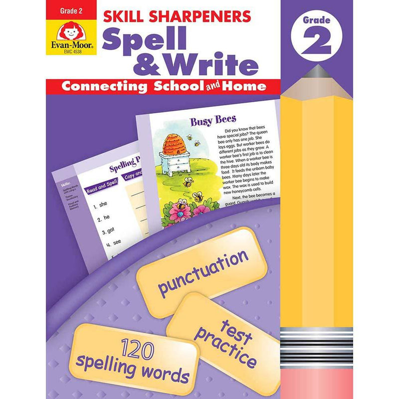 Skill Sharpeners: Spell & Write (Grade 2) (Evan-Moor)-Activity: 學習補充 Learning & Supplemental-買書書 BuyBookBook