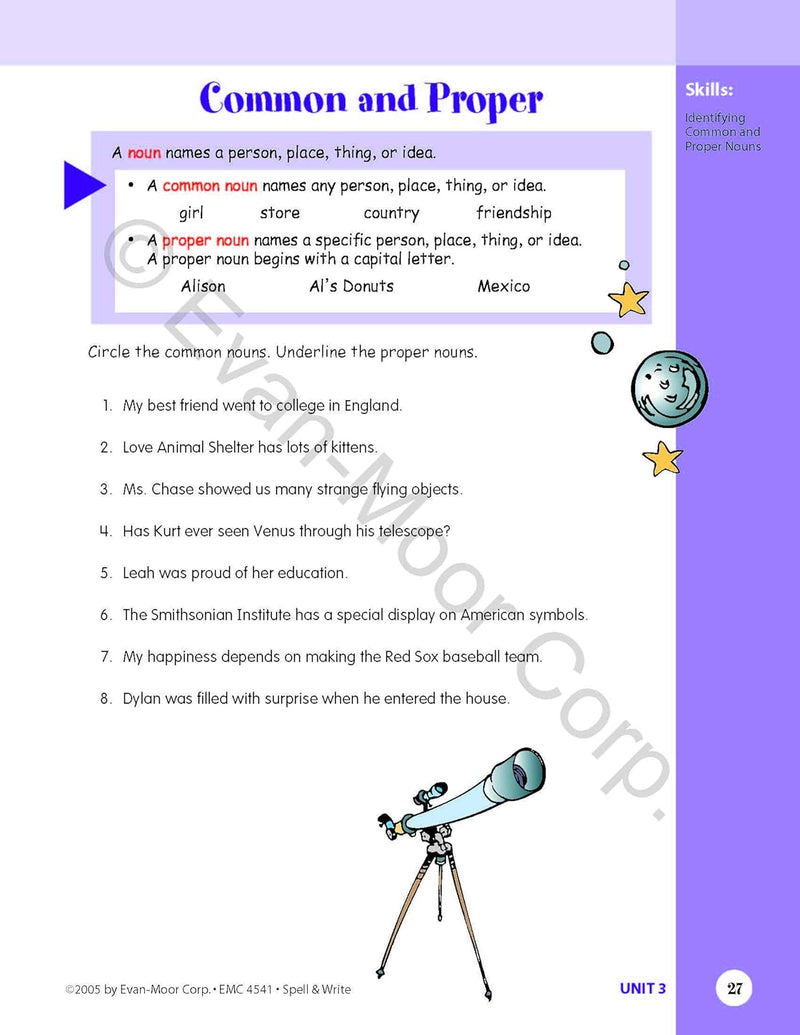 Skill Sharpeners: Spell & Write (Grade 5) (Evan-Moor)-Activity: 學習補充 Learning & Supplemental-買書書 BuyBookBook