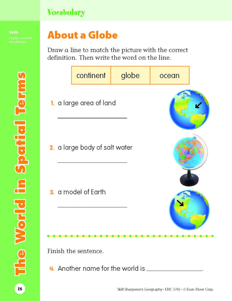 Skill Sharpeners: Geography (Grade 2) (Evan-Moor)-Activity: 學習補充 Learning & Supplemental-買書書 BuyBookBook