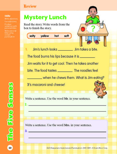 Skill Sharpeners: Grammar & Punctuation (Grade 1) (Evan-Moor)-Activity: 學習補充 Learning & Supplemental-買書書 BuyBookBook