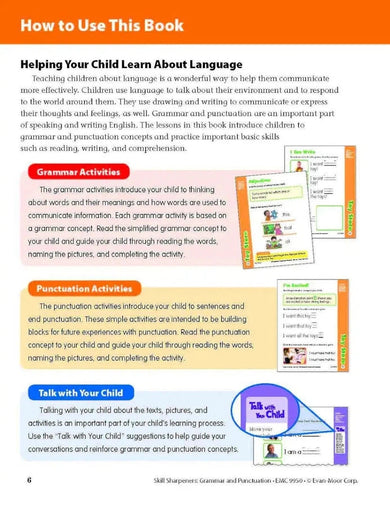 Skill Sharpeners: Grammar & Punctuation (Grade K) (Evan-Moor)-Activity: 學習補充 Learning & Supplemental-買書書 BuyBookBook