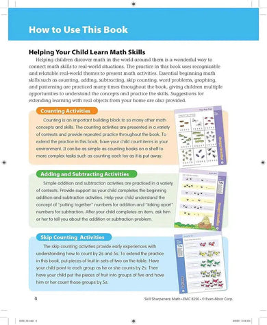 Skill Sharpeners: Math (Grade K) (Evan-Moor)-Activity: 學習補充 Learning & Supplemental-買書書 BuyBookBook