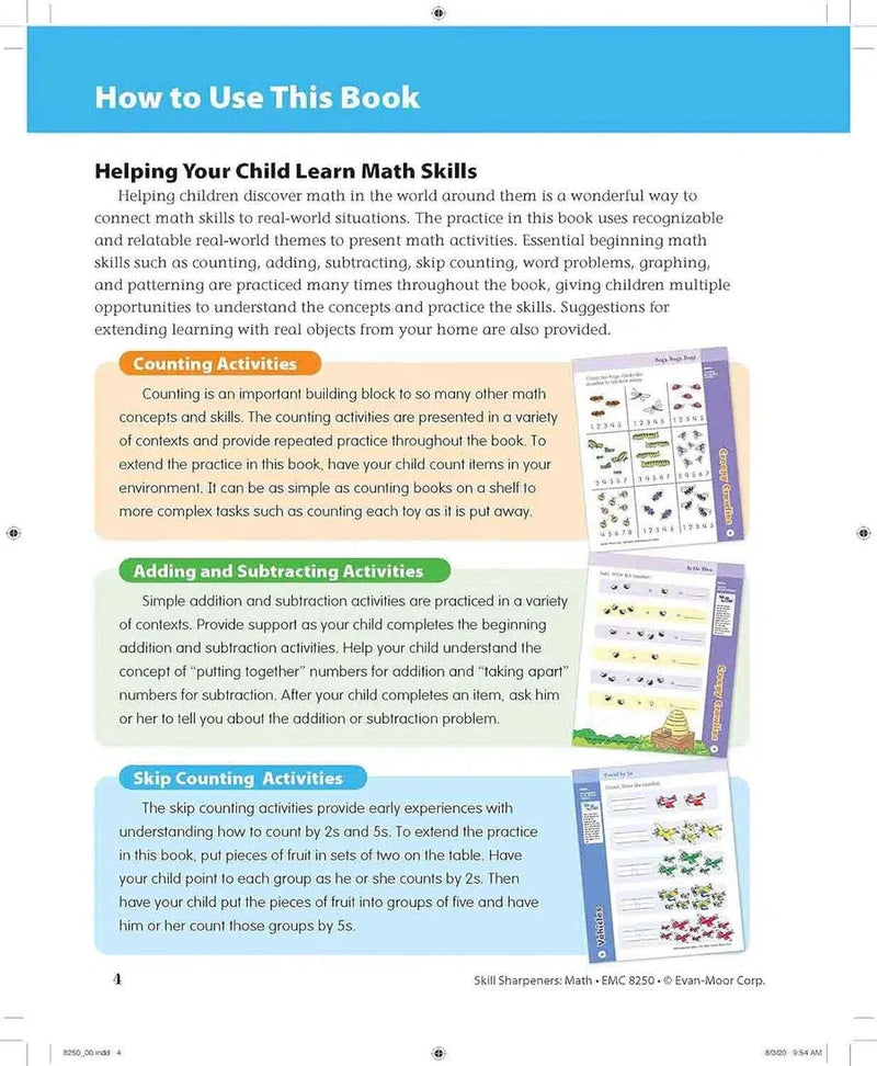 Skill Sharpeners: Math (Grade K) (Evan-Moor)-Activity: 學習補充 Learning & Supplemental-買書書 BuyBookBook