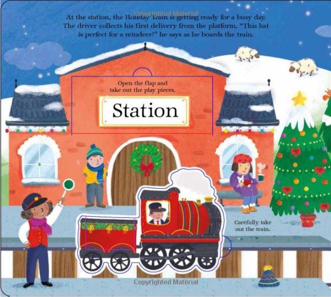 All Aboard the Holiday Train (Board Book) Priddy