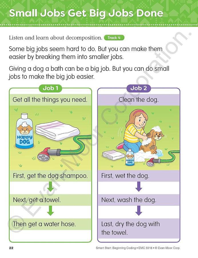 Smart Start: Beginning Coding Stories and Activities (Grade K) (Evan-Moor)-Activity: 學習補充 Learning & Supplemental-買書書 BuyBookBook