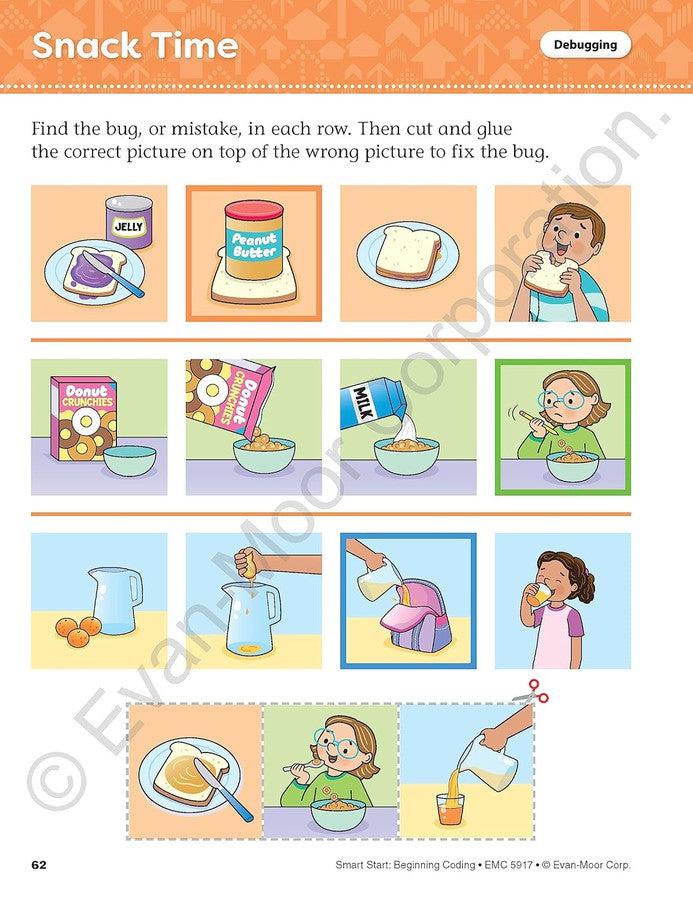 Smart Start: Beginning Coding Stories and Activities (Grade Prek) (Evan-Moor)-Activity: 學習補充 Learning & Supplemental-買書書 BuyBookBook