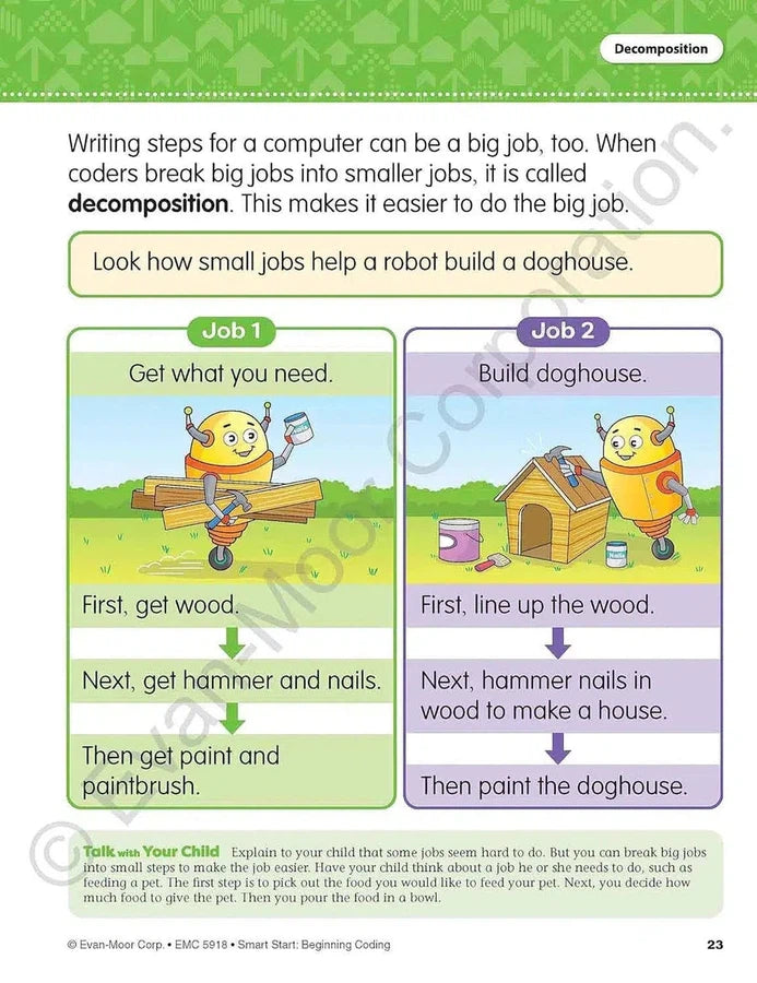 Smart Start: Beginning Coding Stories and Activities (Grade K) (Evan-Moor)-Activity: 學習補充 Learning & Supplemental-買書書 BuyBookBook
