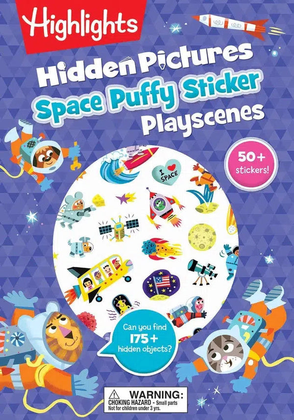 Space Hidden Pictures Puffy Sticker Playscenes-Children’s interactive and activity books and kits-買書書 BuyBookBook