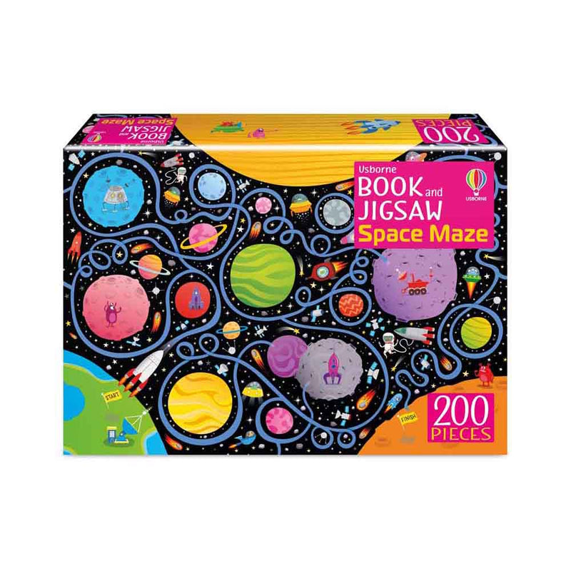 Space Maze (Usborne Book and Jigsaw) (200 pcs) - 買書書 BuyBookBook