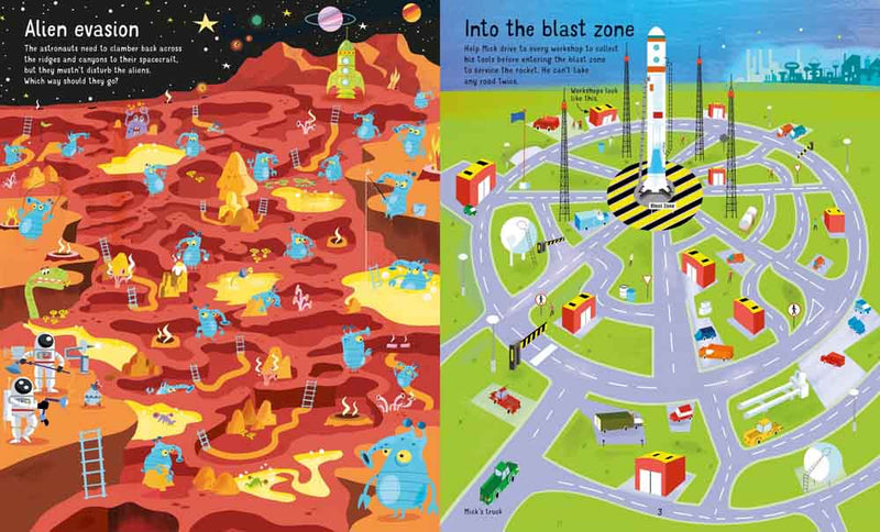 Space Maze (Usborne Book and Jigsaw) (200 pcs) - 買書書 BuyBookBook