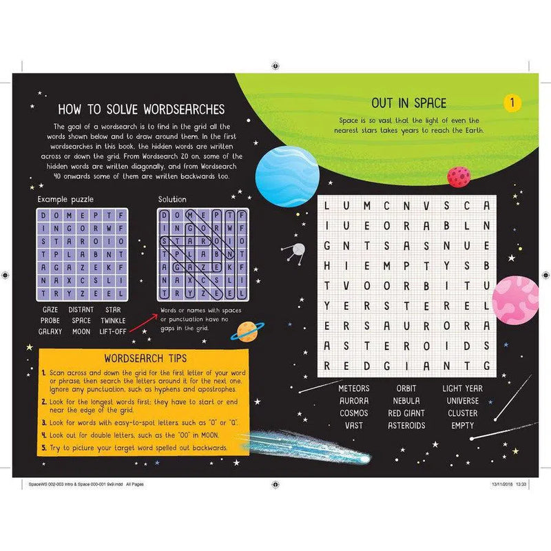 Space Wordsearches Usborne