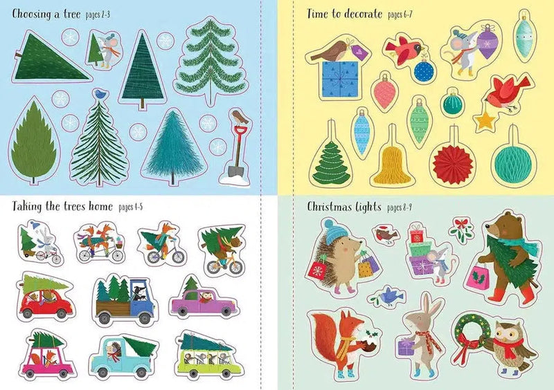 Sparkly Christmas Trees Sticker Book (Jessica Greenwell)-Activity: 繪畫貼紙 Drawing & Sticker-買書書 BuyBookBook