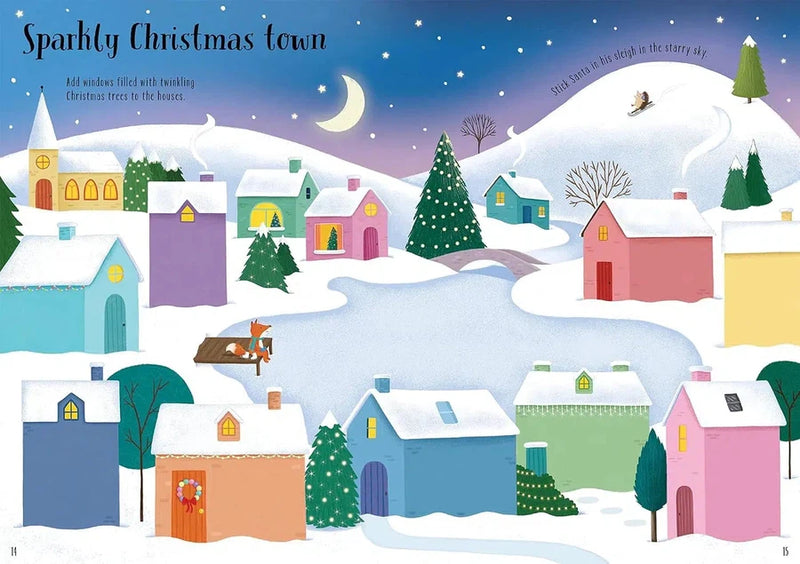 Sparkly Christmas Trees Sticker Book (Jessica Greenwell)-Activity: 繪畫貼紙 Drawing & Sticker-買書書 BuyBookBook