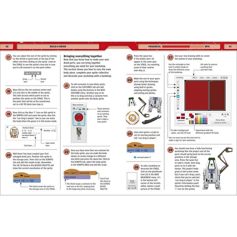 Step-by-Step Visual Guide, A - Star Wars Coding Projects (Paperback) DK UK