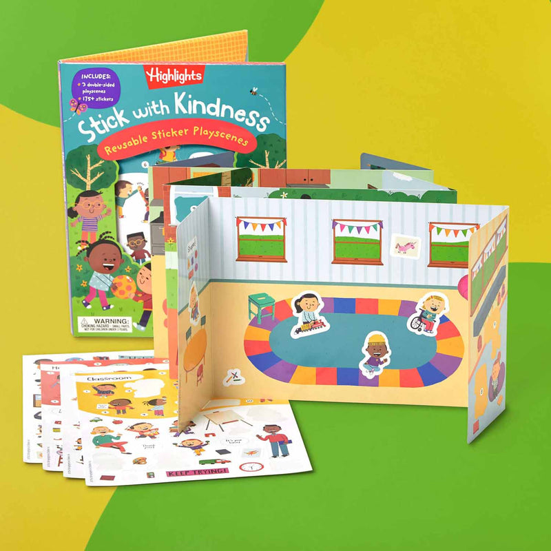 Stick with Kindness Reusable Sticker Playscenes (Highlights)-Activity: 繪畫貼紙 Drawing & Sticker-買書書 BuyBookBook