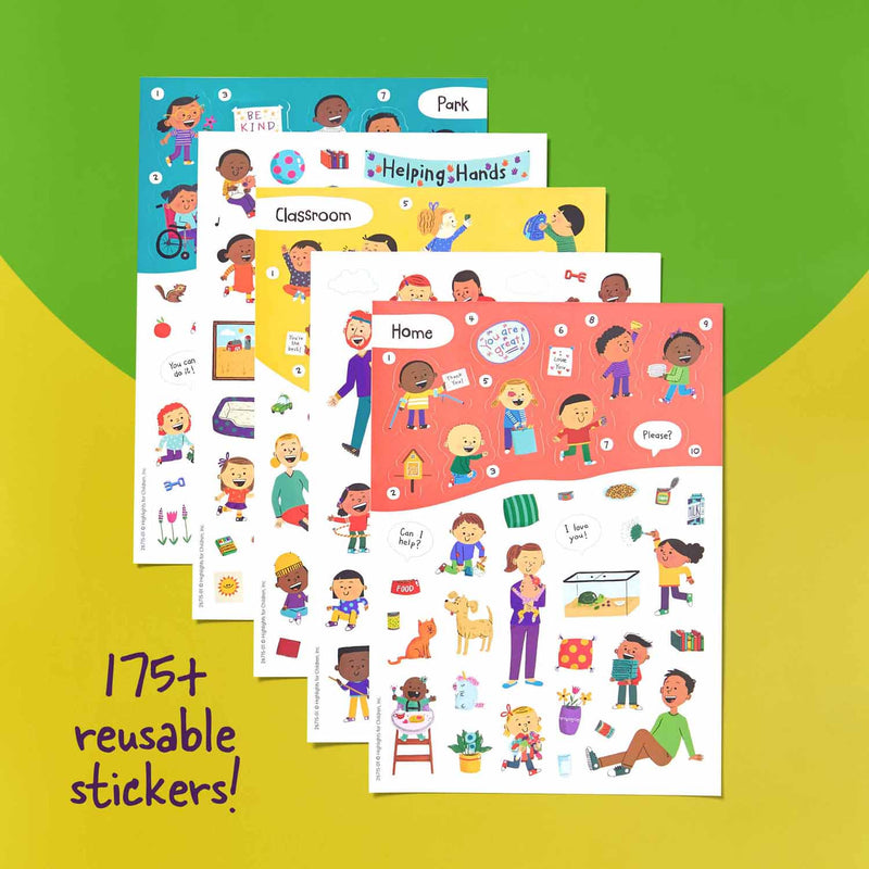 Stick with Kindness Reusable Sticker Playscenes (Highlights)-Activity: 繪畫貼紙 Drawing & Sticker-買書書 BuyBookBook