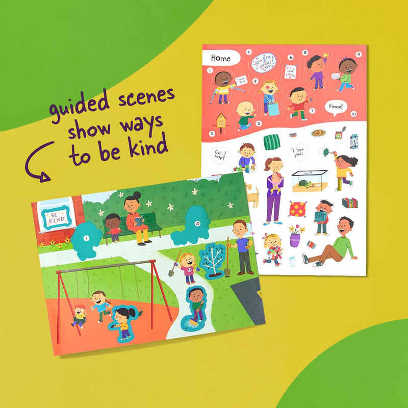 Stick with Kindness Reusable Sticker Playscenes (Highlights)-Activity: 繪畫貼紙 Drawing & Sticker-買書書 BuyBookBook