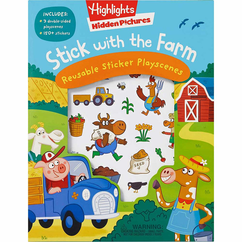 Stick with the Farm Hidden Pictures Reusable Sticker Playscenes-Activity: 繪畫貼紙 Drawing & Sticker-買書書 BuyBookBook