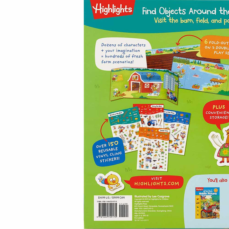 Stick with the Farm Hidden Pictures Reusable Sticker Playscenes-Activity: 繪畫貼紙 Drawing & Sticker-買書書 BuyBookBook