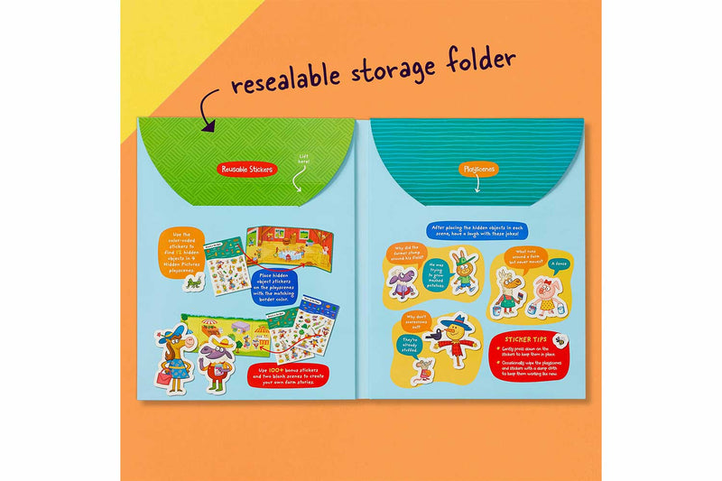 Stick with the Farm Hidden Pictures Reusable Sticker Playscenes-Activity: 繪畫貼紙 Drawing & Sticker-買書書 BuyBookBook