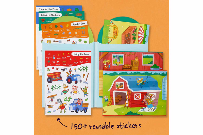 Stick with the Farm Hidden Pictures Reusable Sticker Playscenes-Activity: 繪畫貼紙 Drawing & Sticker-買書書 BuyBookBook