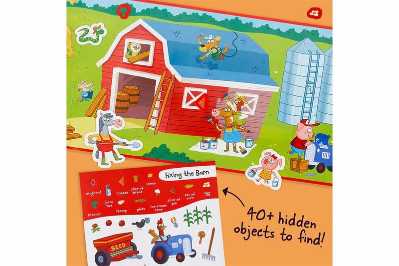 Stick with the Farm Hidden Pictures Reusable Sticker Playscenes-Activity: 繪畫貼紙 Drawing & Sticker-買書書 BuyBookBook