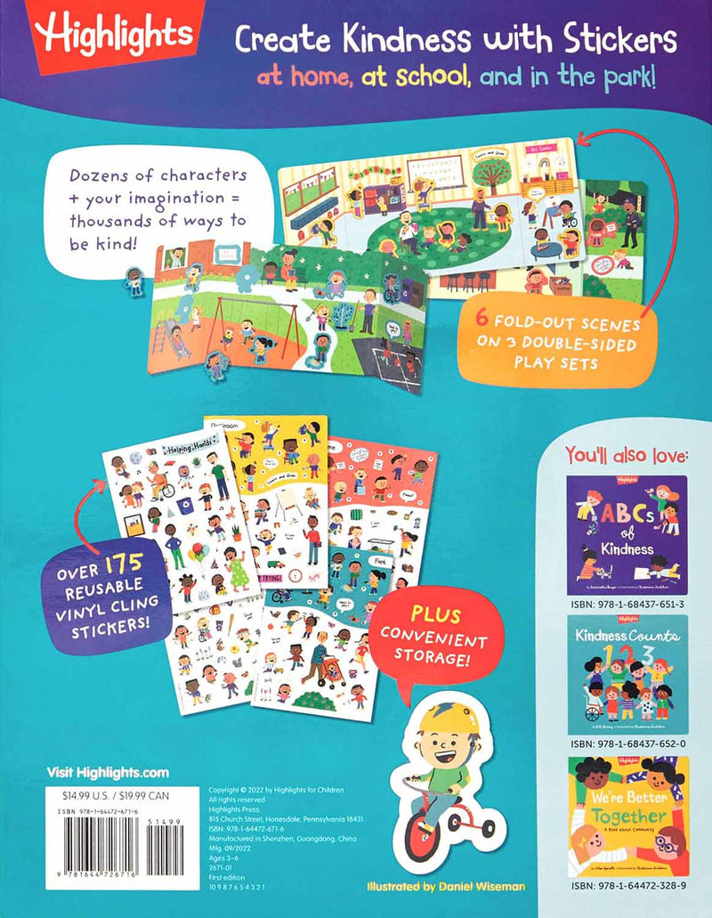 Stick with Kindness Reusable Sticker Playscenes (Highlights)-Activity: 繪畫貼紙 Drawing & Sticker-買書書 BuyBookBook