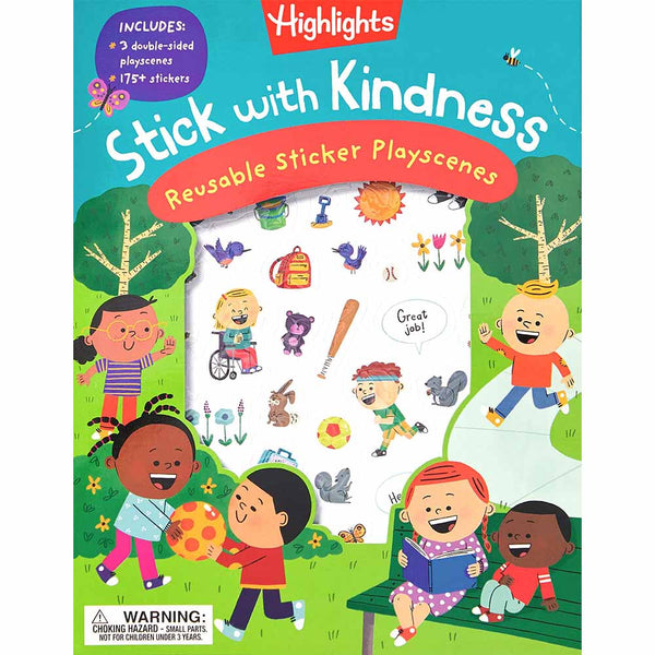 Stick with Kindness Reusable Sticker Playscenes (Highlights)-Activity: 繪畫貼紙 Drawing & Sticker-買書書 BuyBookBook