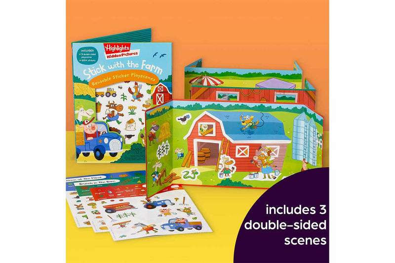 Stick with the Farm Hidden Pictures Reusable Sticker Playscenes-Activity: 繪畫貼紙 Drawing & Sticker-買書書 BuyBookBook