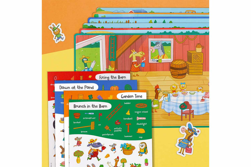 Stick with the Farm Hidden Pictures Reusable Sticker Playscenes-Activity: 繪畫貼紙 Drawing & Sticker-買書書 BuyBookBook