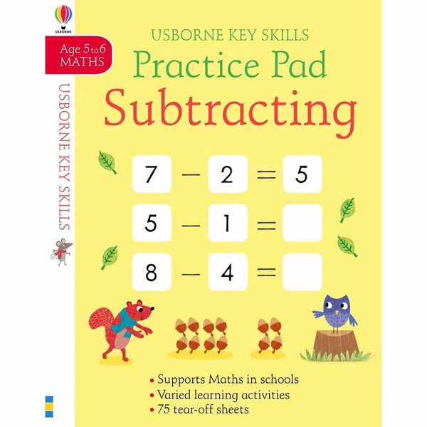 Subtracting Practice Pad 5-6 Usborne