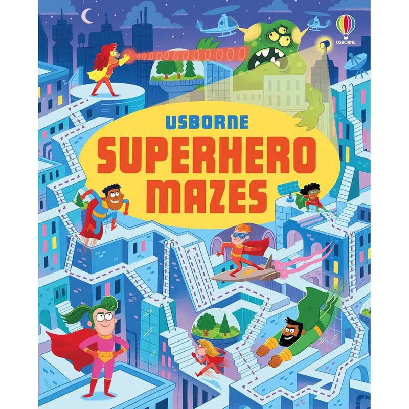 Superhero Mazes (Usborne) (Sam Smith)-Activity: 益智解謎 Puzzle & Quiz-買書書 BuyBookBook