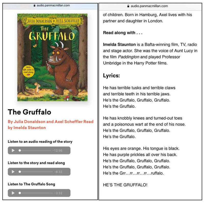 The Gruffalo and Other Stories (with QR code audio)(8 Books)(Julia Donaldson)(Axel Scheffler) Macmillan UK