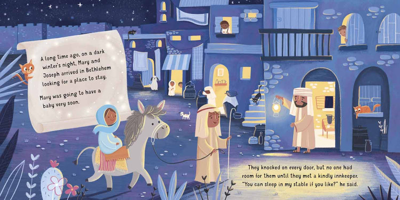 The Twinkly Twinkly Nativity Book (with Sparkly Lights) Usborne