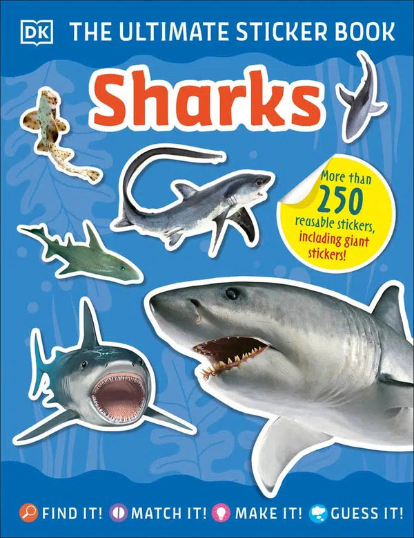 The Ultimate Sticker Book Sharks-Children’s interactive and activity: papercrafts-買書書 BuyBookBook