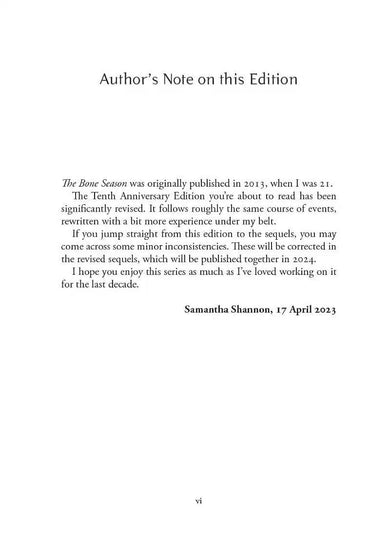 Bone Season, The (The tenth anniversary special edition) (Samantha Shannon)-Fiction: 歷險科幻 Adventure & Science Fiction-買書書 BuyBookBook