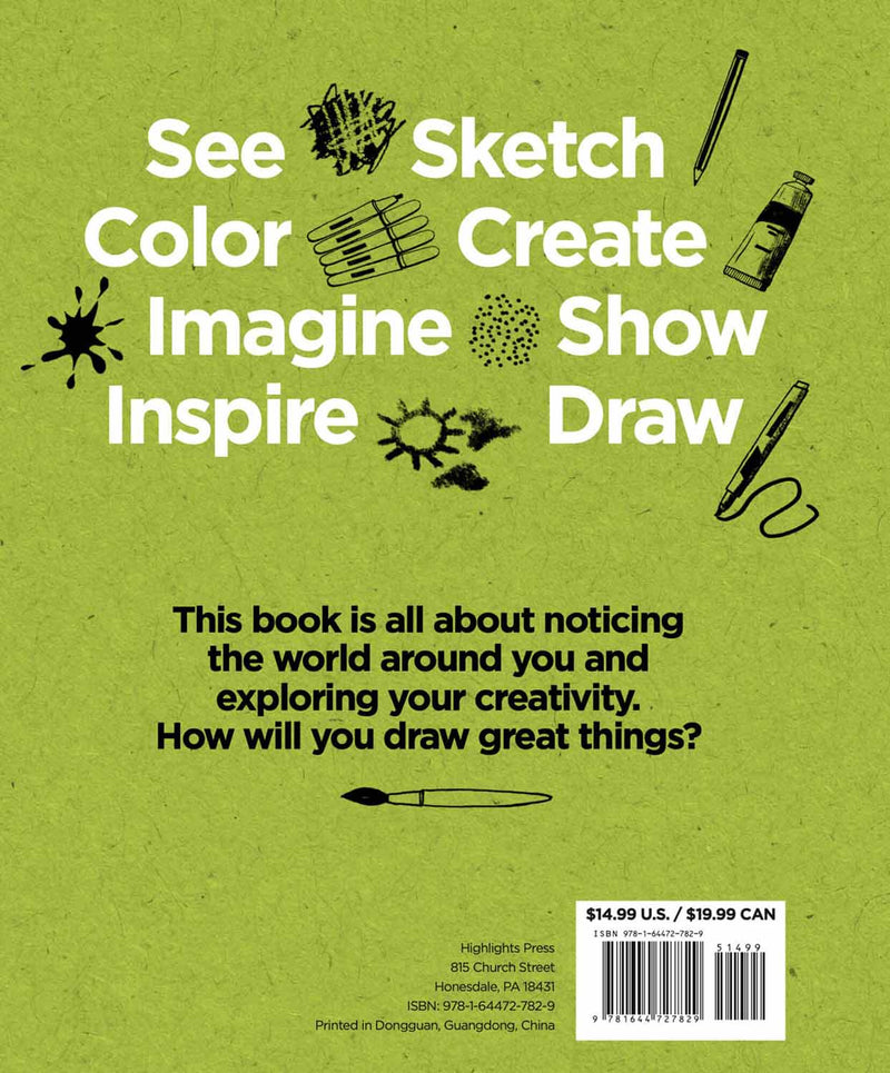 The Highlights Book of Things to Draw (Highlights)-Activity: 繪畫貼紙 Drawing & Sticker-買書書 BuyBookBook