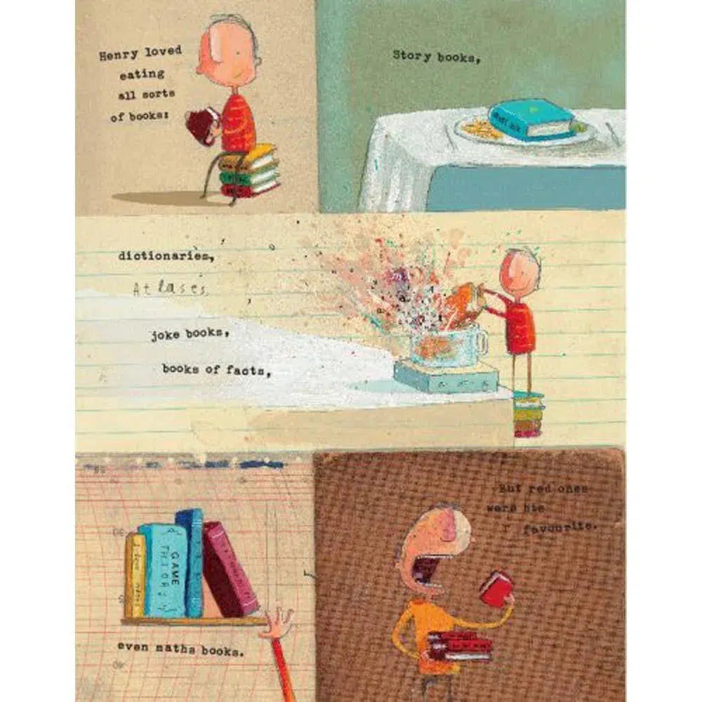 "The Incredible Book Eating Boy" By Oliver Jeffers - Paperback In Very Good Condition