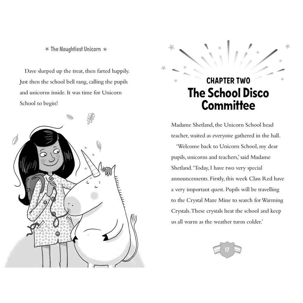 Naughtiest Unicorn #03, The- and the School Disco (Paperback) (UK)(aka Dave the Unicorn) (Pip Bird) Harpercollins (UK)