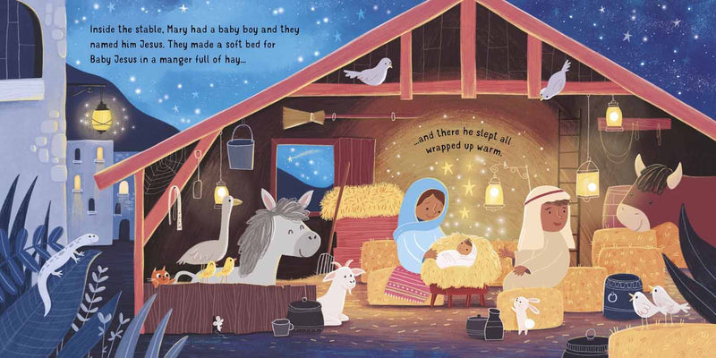 The Twinkly Twinkly Nativity Book (with Sparkly Lights) Usborne