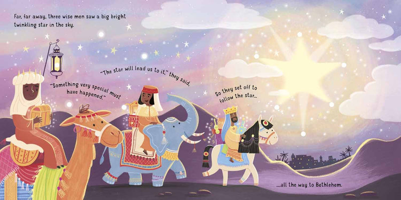 The Twinkly Twinkly Nativity Book (with Sparkly Lights) Usborne