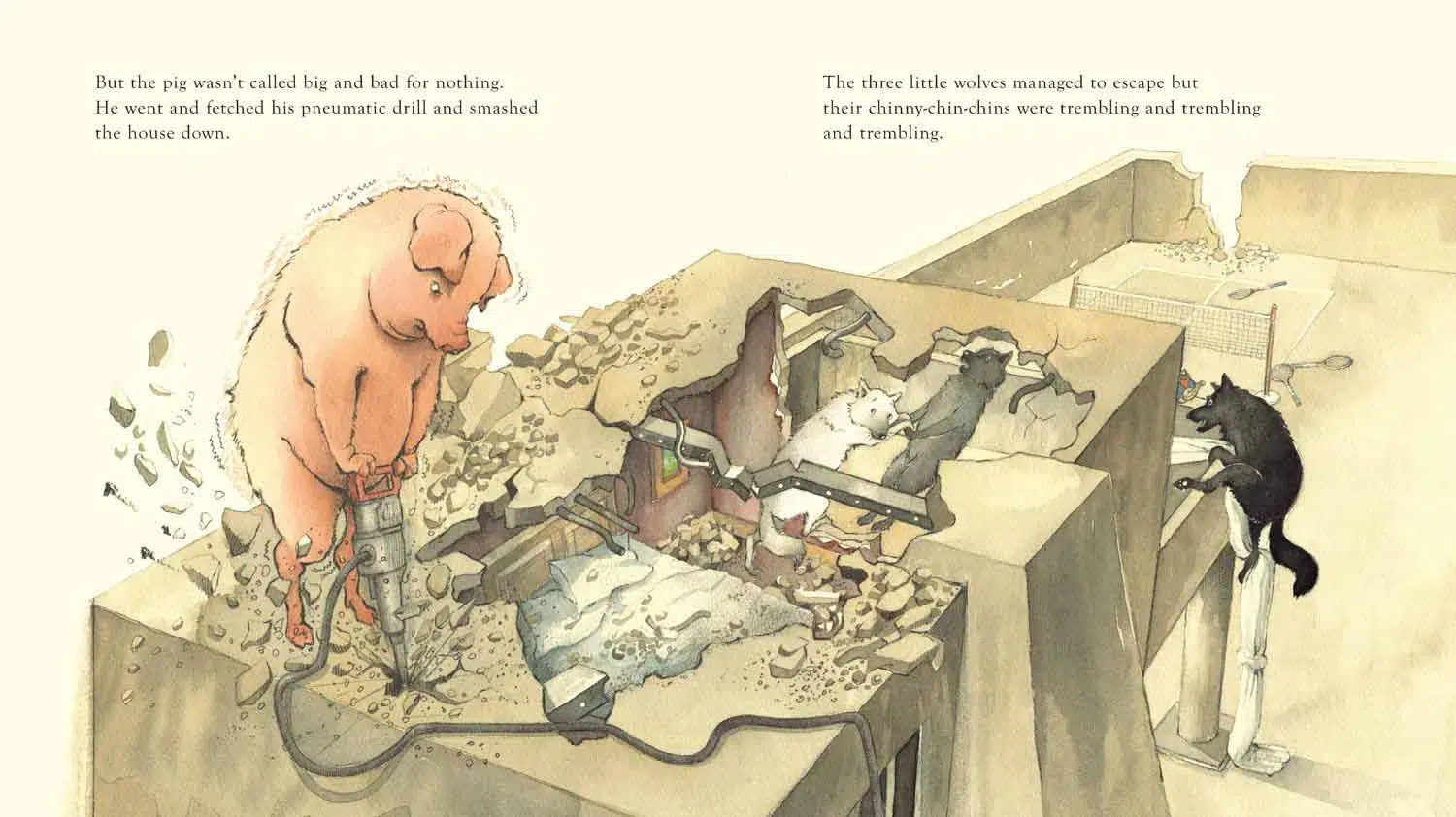 Three Little Wolves And The Big Bad Pig (Paperback)