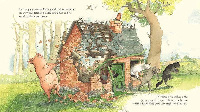 Three Little Wolves And The Big Bad Pig (Paperback)-Fiction: 兒童繪本 Picture Books-買書書 BuyBookBook