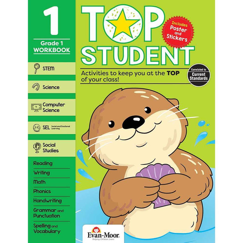 Top Student: Grade 1 Workbook (Evan-Moor)-Activity: 學習補充 Learning & Supplemental-買書書 BuyBookBook