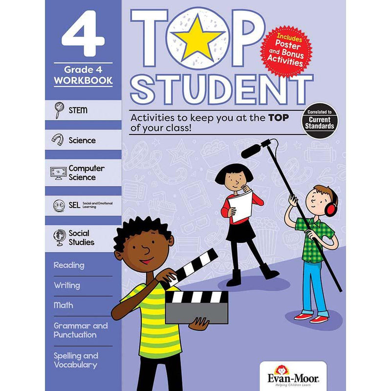 Top Student: Grade 4 Workbook (Evan-Moor)-Activity: 學習補充 Learning & Supplemental-買書書 BuyBookBook